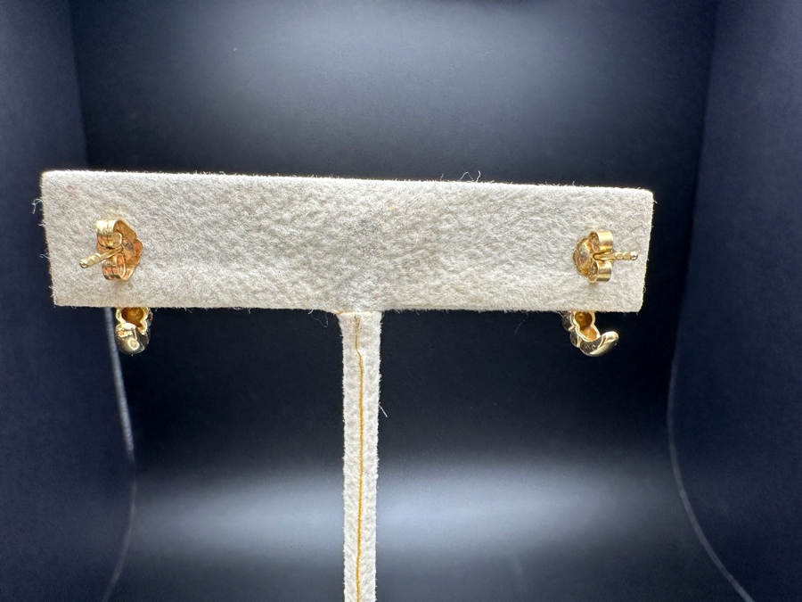 14k Gold Amethyst Earrings With (6) 4x3mm Oval Amethysts Est. .3cttw 2.4g Retails $500 [Photo 7]