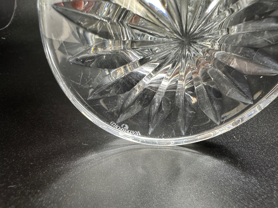 Waterford Crystal Footed Happy Anniversary Heart and Bow Vase 6 7/8'H [Photo 5]