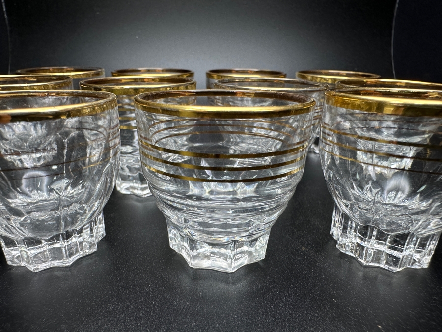 (11) French Gold Rimmed Shot Glasses 1.5'H [Photo 4]