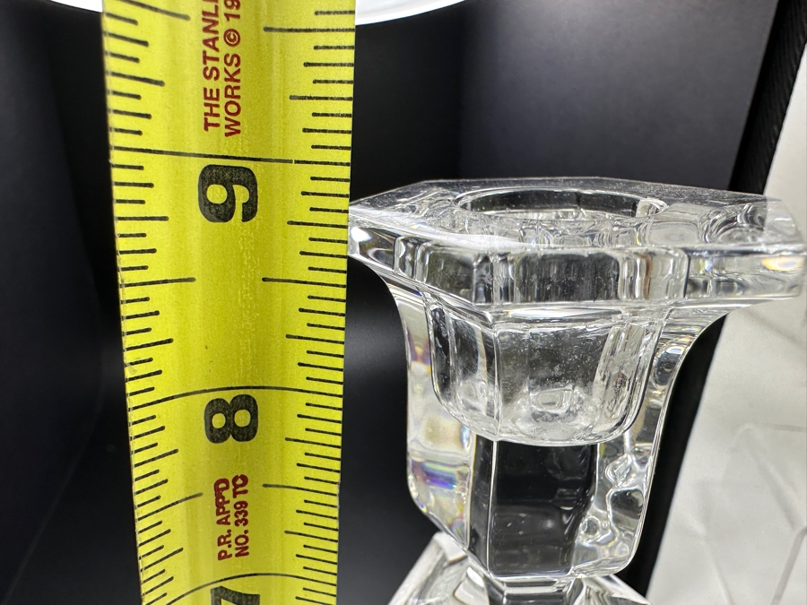 Baccarat Crystal France Harcourt Candlestick 9'H Retails $360 [Photo 5]