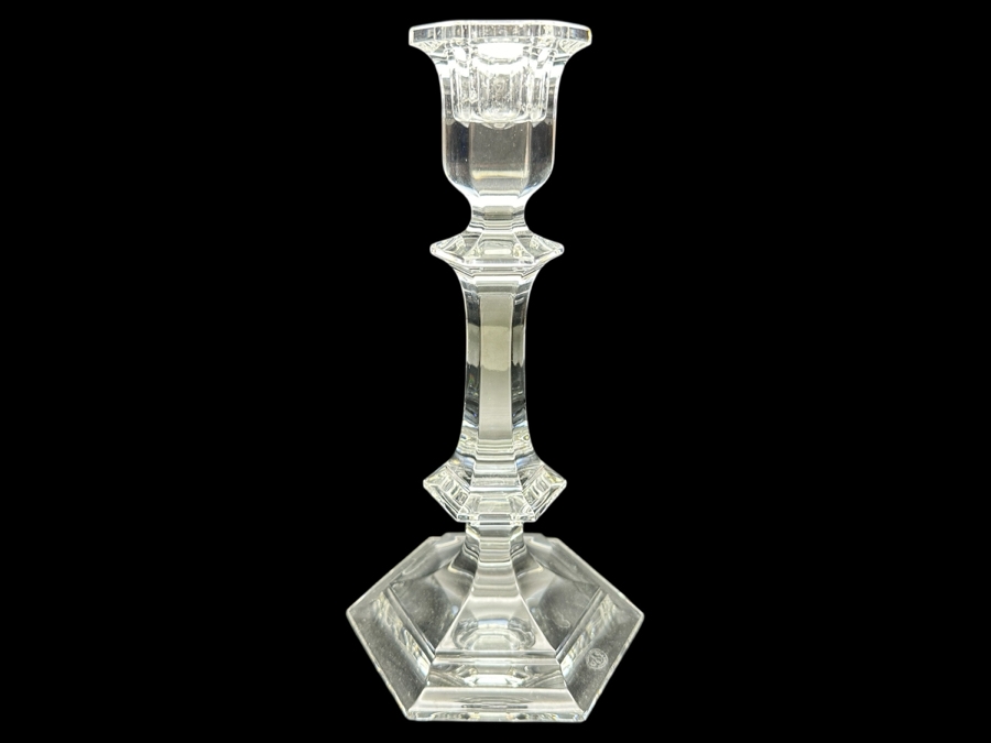Baccarat Crystal France Harcourt Candlestick 9'H Retails $360