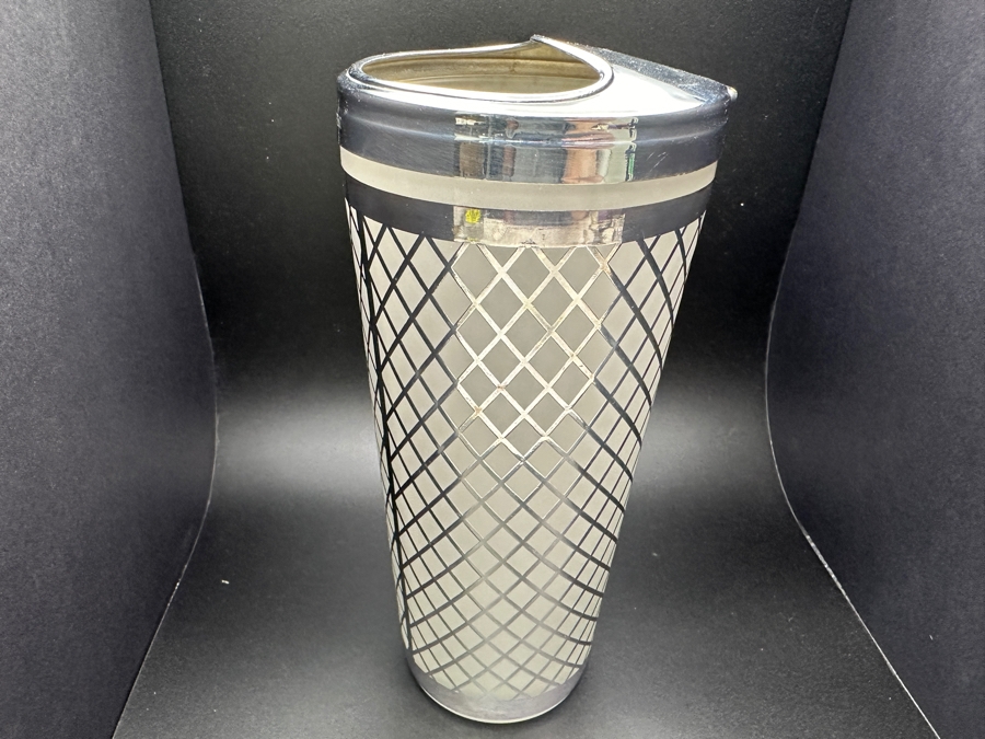 Vintage Sterling Silver Overlay Cocktail Pitcher 8.5'H  [Photo 2]