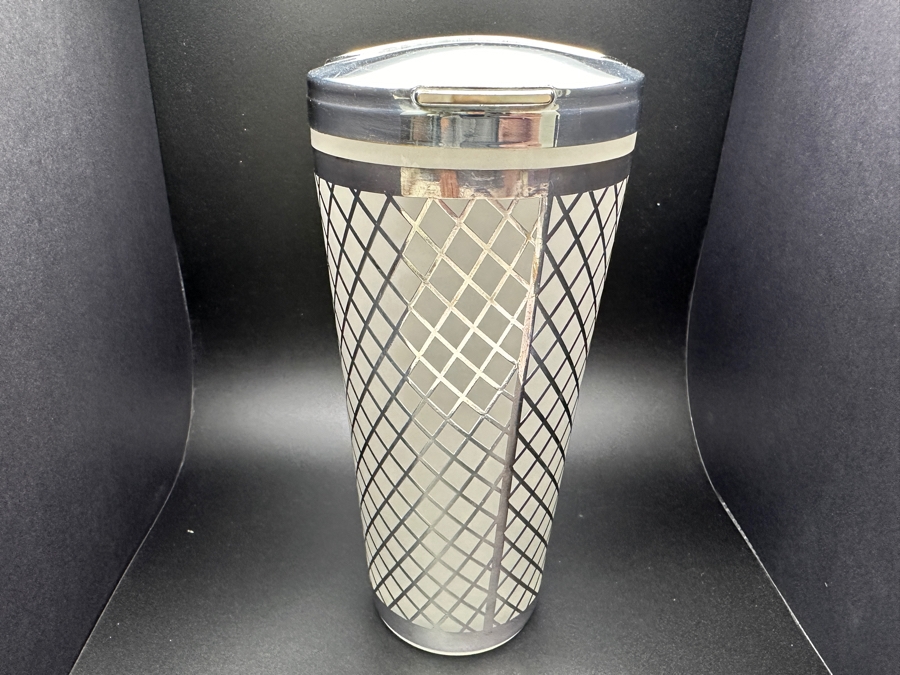 Vintage Sterling Silver Overlay Cocktail Pitcher 8.5'H  [Photo 3]