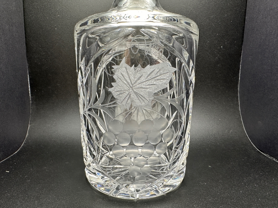 Etched Crystal Decanter 9'H [Photo 4]