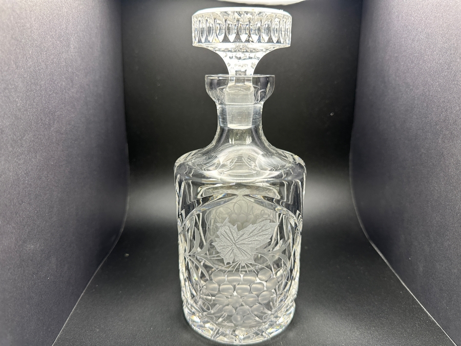 Etched Crystal Decanter 9'H [Photo 2]