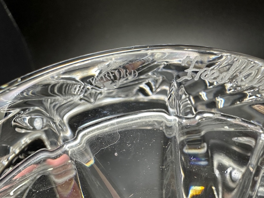 Signed Fred Curtis Waterford Crystal Millennium Bottle Coaster 5'W x 3'H [Photo 9]