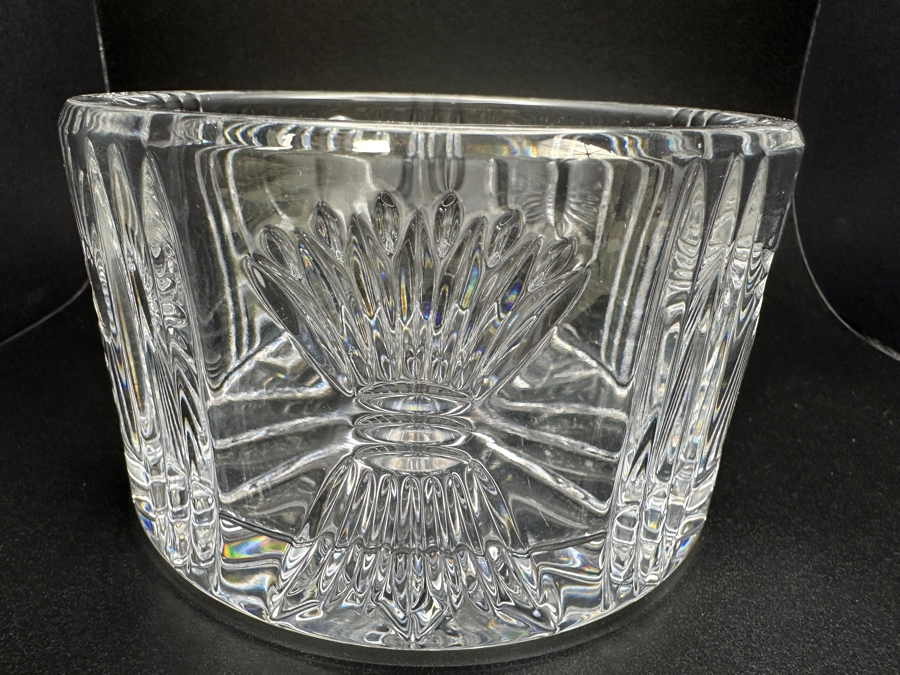 Signed Fred Curtis Waterford Crystal Millennium Bottle Coaster 5'W x 3'H [Photo 5]