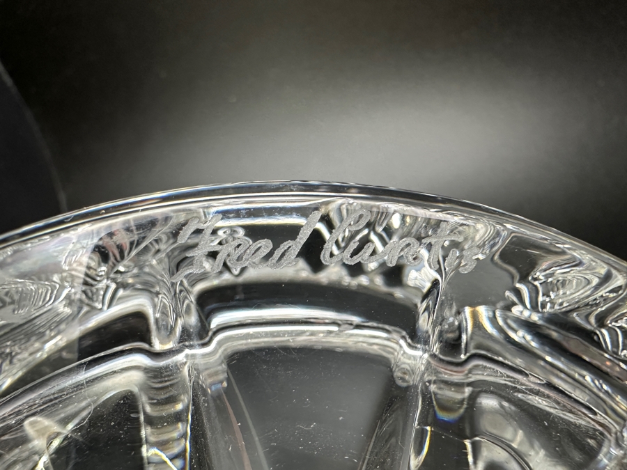 Signed Fred Curtis Waterford Crystal Millennium Bottle Coaster 5'W x 3'H [Photo 8]