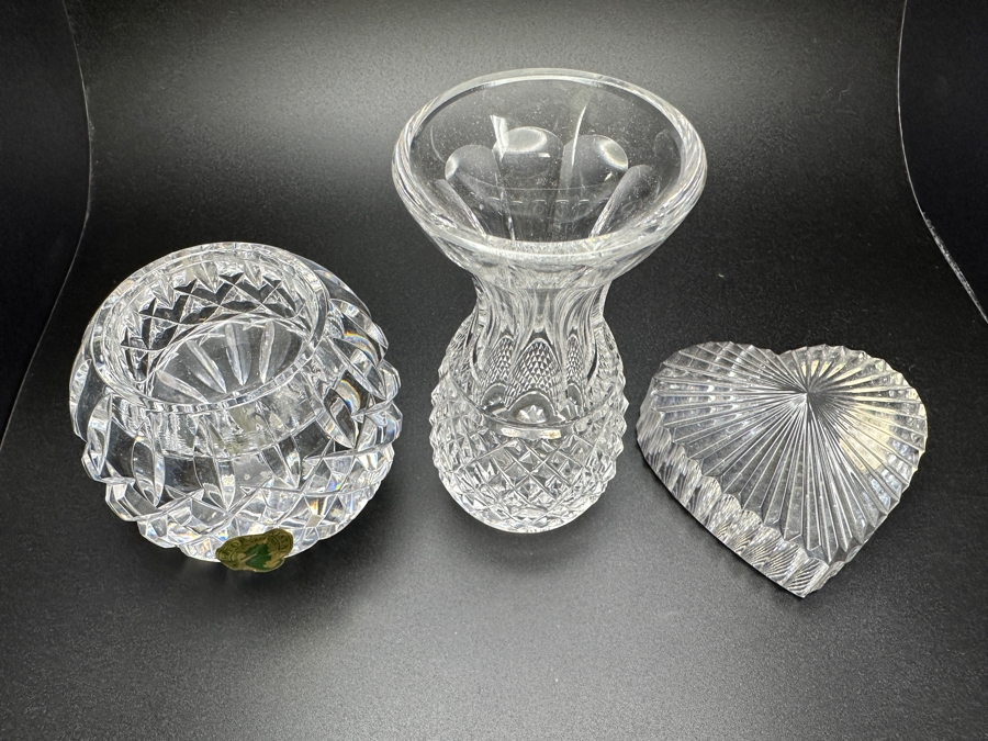 Waterford Votive, Waterford Bud Vase and Waterford Paperweight [Photo 3]