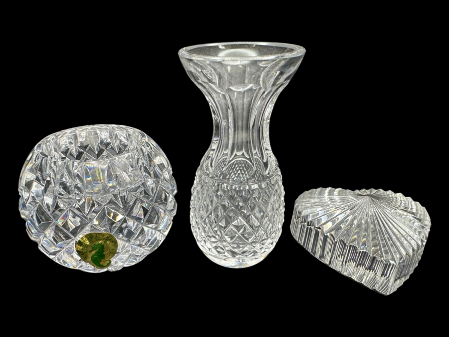 Waterford Votive, Waterford Bud Vase and Waterford Paperweight [Photo 1]