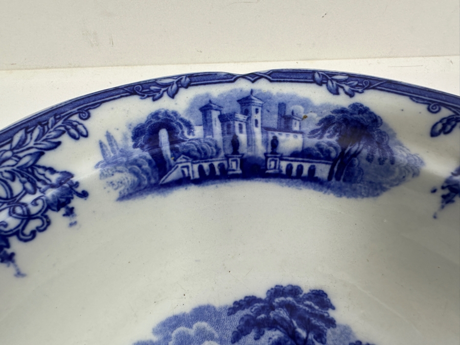 English B.W.M & Co Flow Blue Covered Vegetable Dish 11'W x 6.5'H [Photo 9]