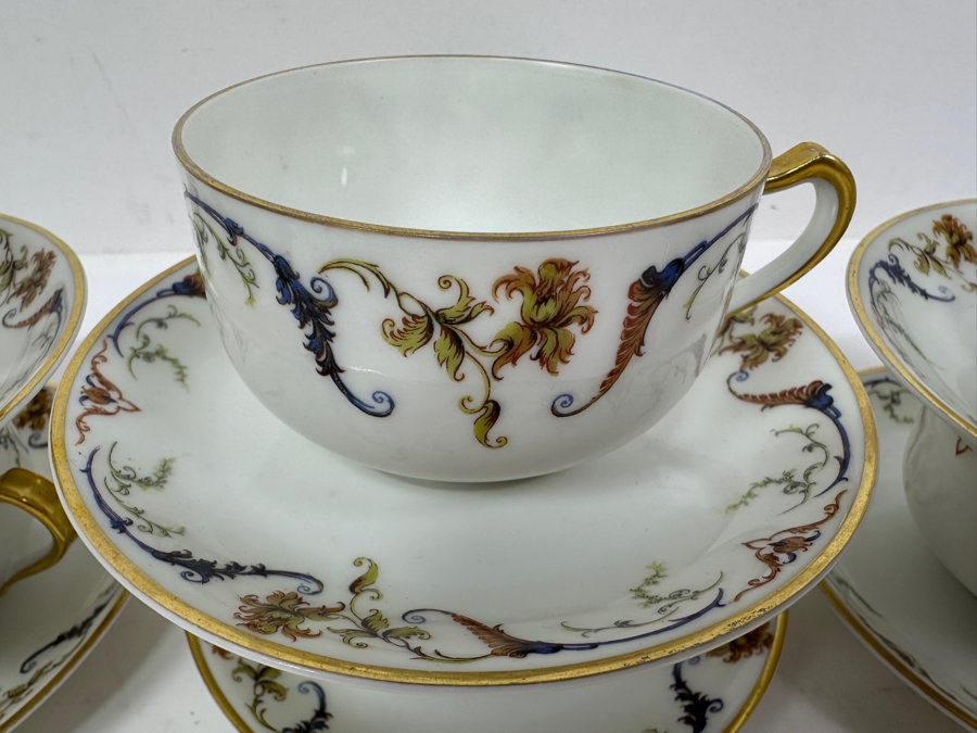 (6) Haviland & Co Limoges Tea Cups and Saucers 5.5'W [Photo 4]