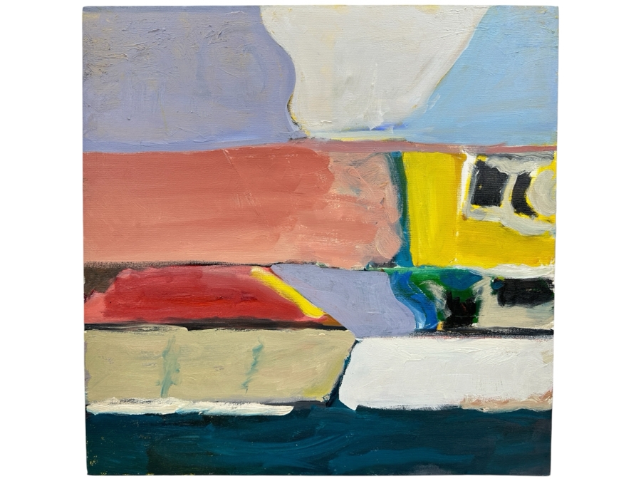 Just Added - Original Abstract Expressionist Painting On Canvas Unsigned 24 X 24