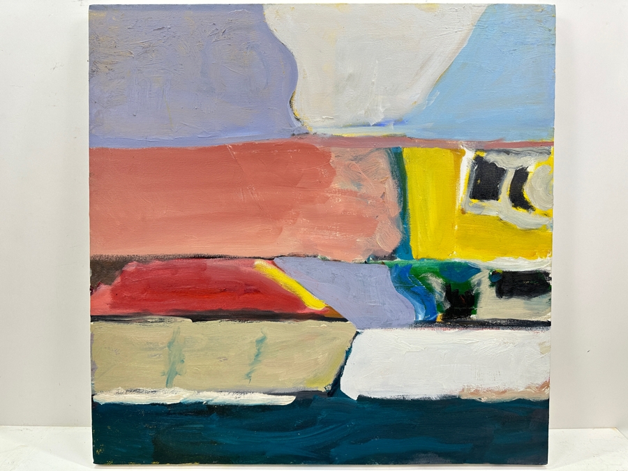 Just Added - Original Abstract Expressionist Painting On Canvas Unsigned 24 X 24 [Photo 2]