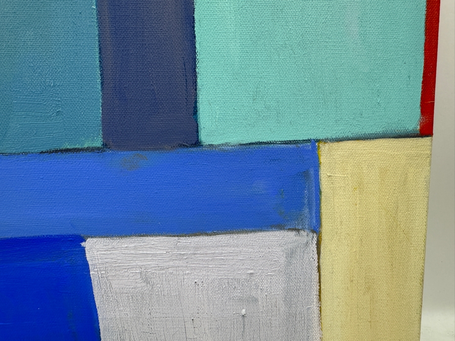 Just Added - Original Abstract Painting On Canvas Unsigned 36 X 24 [Photo 5]