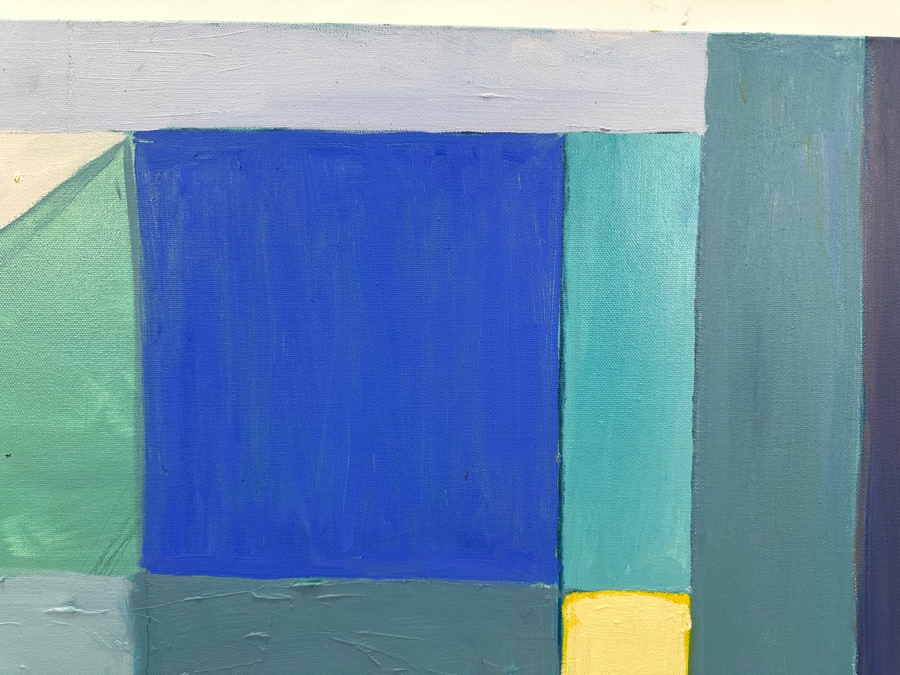 Just Added - Original Abstract Painting On Canvas Unsigned 36 X 24 [Photo 4]