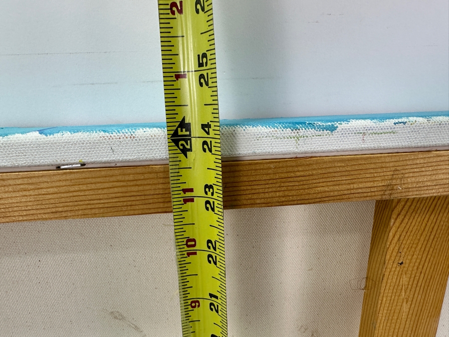 Just Added - Original Abstract Painting On Canvas Unsigned 36 X 24 [Photo 8]