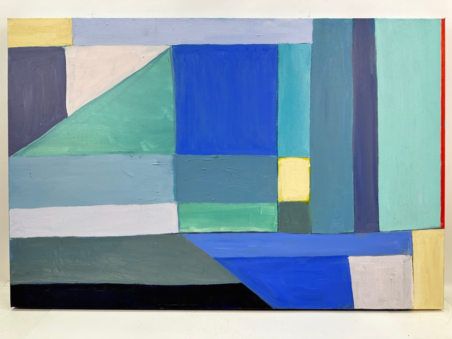 Just Added - Original Abstract Painting On Canvas Unsigned 36 X 24 [Photo 2]