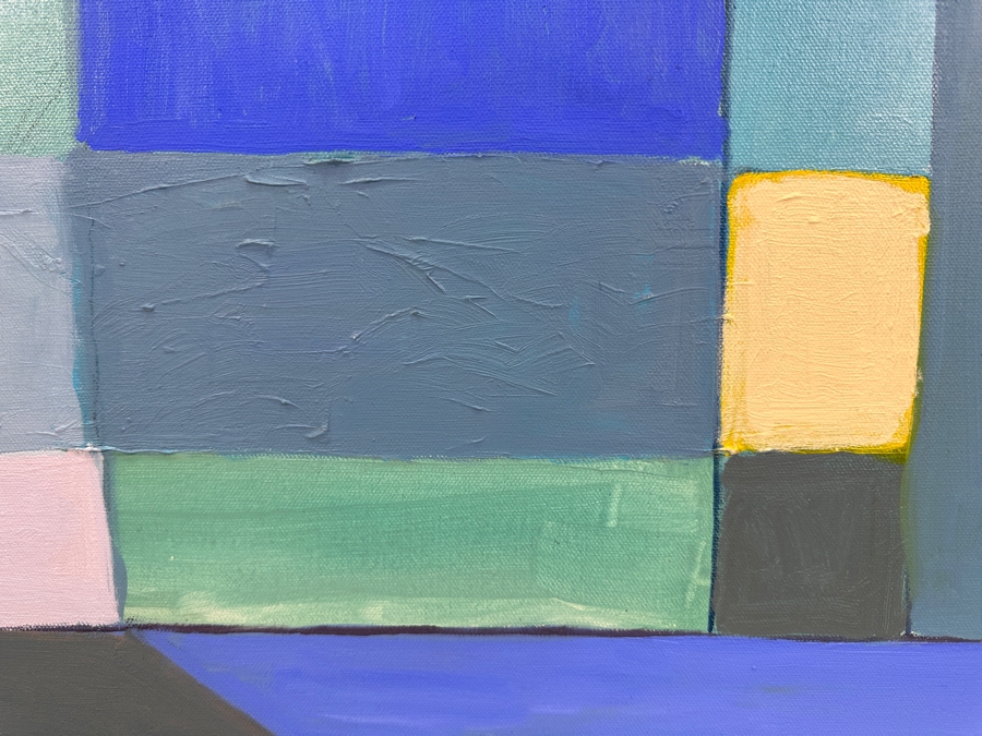 Just Added - Original Abstract Painting On Canvas Unsigned 36 X 24 [Photo 3]