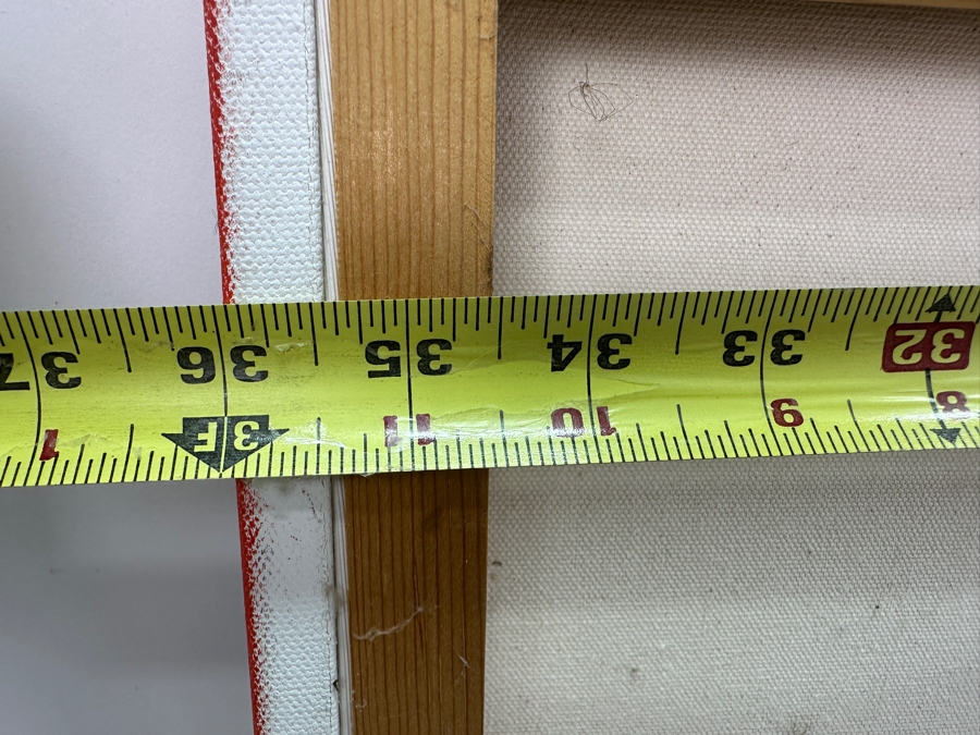 Just Added - Original Abstract Painting On Canvas Unsigned 36 X 24 [Photo 7]