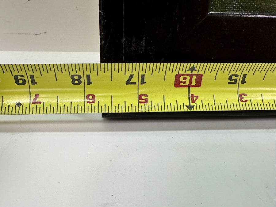 Just Added - Original Abstract Expressionist Cabin Painting On Canvas Unsigned 14 X 11 Framed 17.5 X 14.5 [Photo 8]