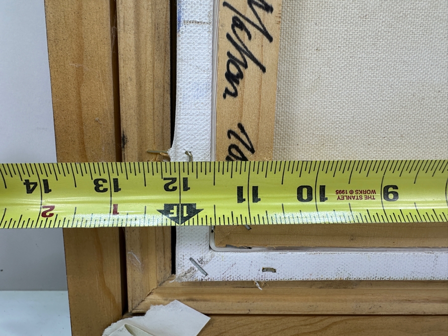 Just Added - Ron McMahon Original Abstract Expressionist Still Life Painting On Canvas Signed Lower Right 14 X 11 Framed 16.5 X 13.5 [Photo 7]