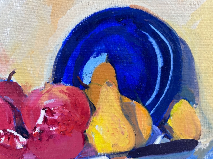 Just Added - Ron McMahon Original Abstract Expressionist Still Life Painting On Canvas Board Signed Lower Left 20 X 16 [Photo 6]