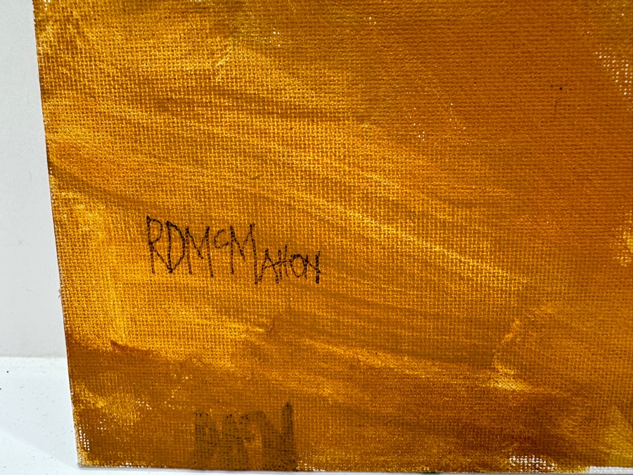 Just Added - Ron McMahon Original Abstract Expressionist Still Life Painting On Canvas Board Signed Lower Left 20 X 16 [Photo 7]