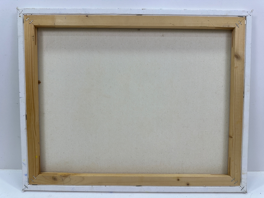 Just Added - Original Abstract Expressionist Still Life Painting On Canvas Unsigned 20 X 16 [Photo 5]