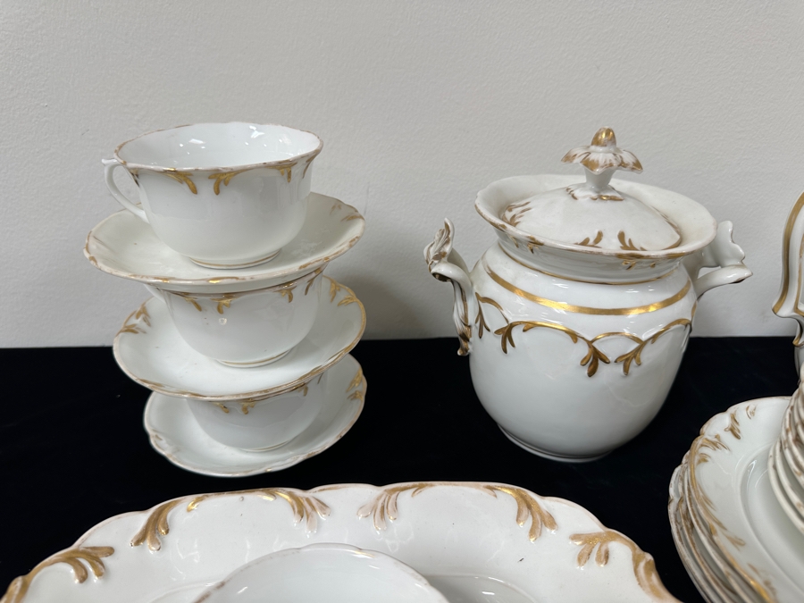 Antique Gold Decorated Porcelain China Service [Photo 5]