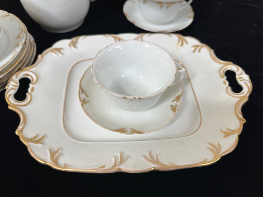 Antique Gold Decorated Porcelain China Service [Photo 7]