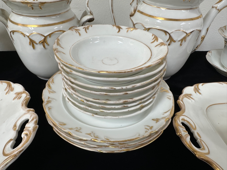 Antique Gold Decorated Porcelain China Service [Photo 6]