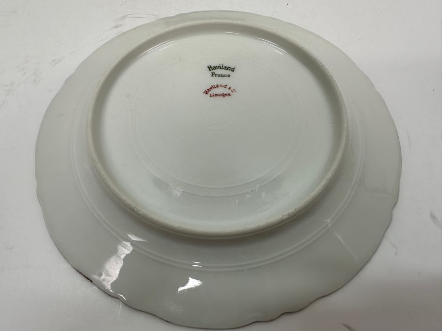(13) Haviland & Co Limoges Gold Rim Plates 6'W [Photo 5]