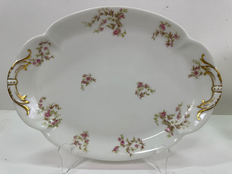 Haviland & Co Limoges Platter 14'W x 10' D and (3) Haviland & Co Limoges 10' Plates [Photo 4]