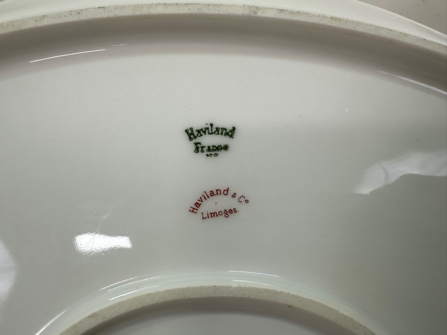 Haviland & Co Limoges Platter 14'W x 10' D and (3) Haviland & Co Limoges 10' Plates [Photo 5]