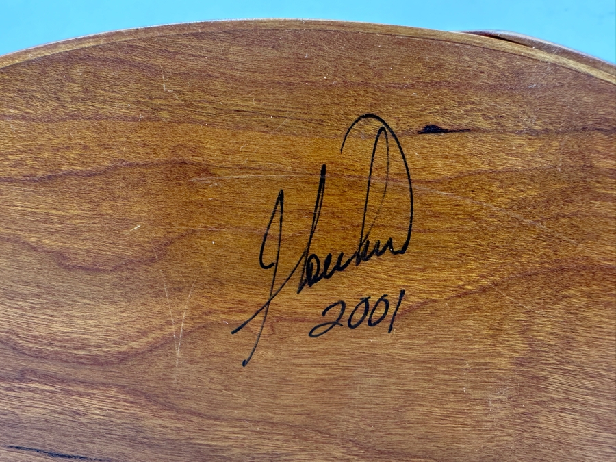 Artisan Signed Wooden Sewing Box Signed And Dated 2001 9'W x 6'D x 5'H [Photo 8]