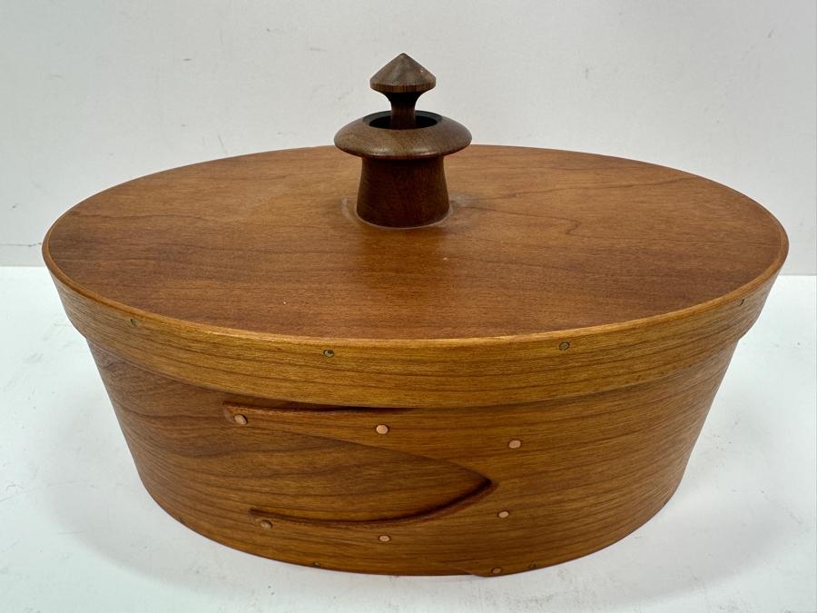 Artisan Signed Wooden Sewing Box Signed And Dated 2001 9'W x 6'D x 5'H [Photo 3]