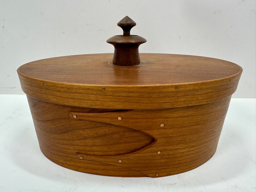Artisan Signed Wooden Sewing Box Signed And Dated 2001 9'W x 6'D x 5'H [Photo 2]