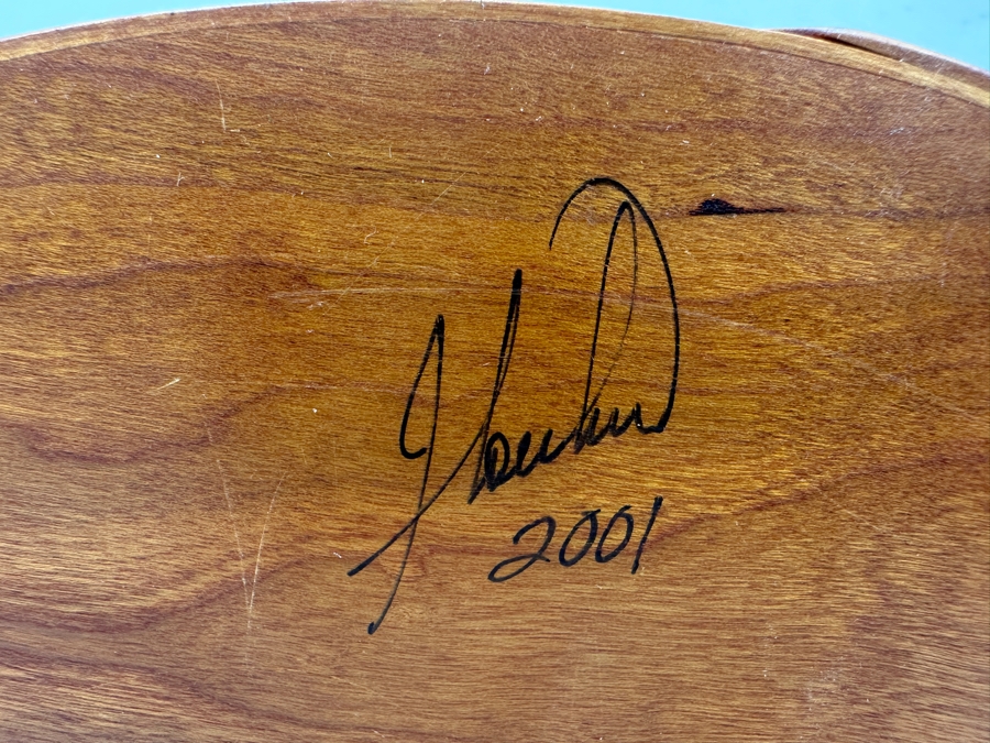 Artisan Signed Wooden Sewing Box Signed And Dated 2001 9'W x 6'D x 5'H [Photo 7]