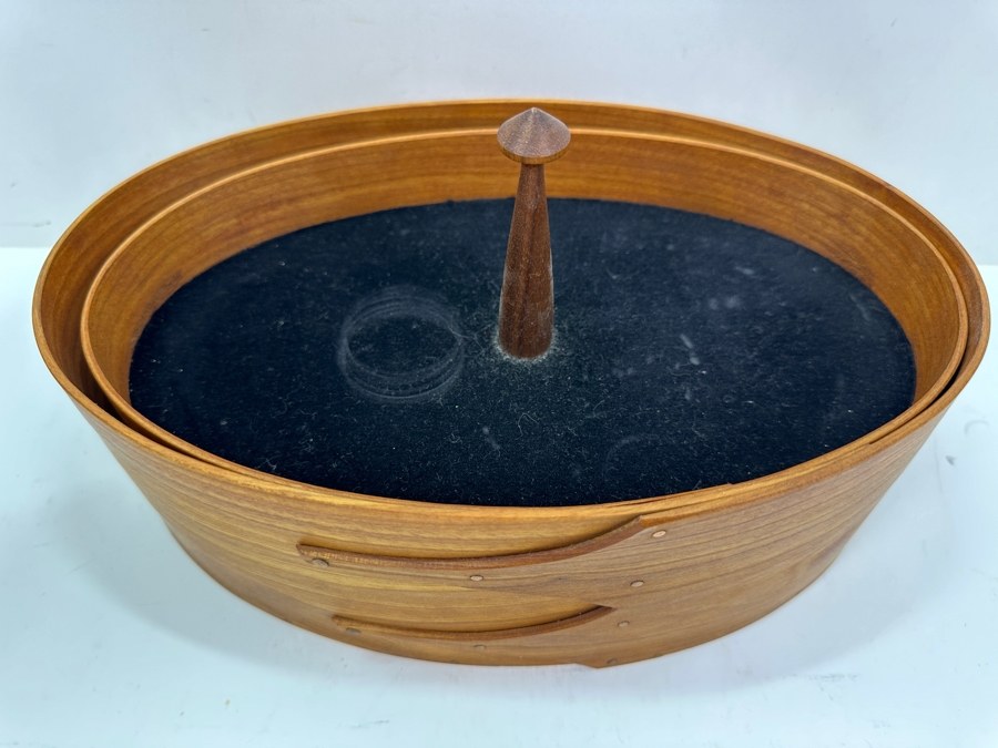 Artisan Signed Wooden Sewing Box Signed And Dated 2001 11.5'W x 7.5'D x 6'H [Photo 5]