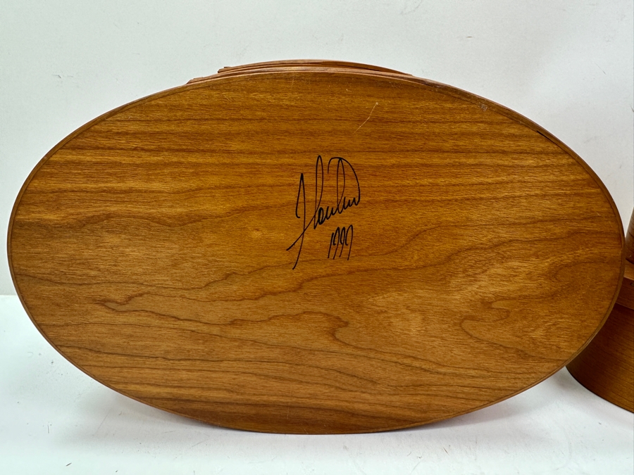 (6) Artisan Signed Wooden Nesting Boxes Each Individually Signed And Dated 1999 11.5'W x 7.5'D x 4'H [Photo 12]