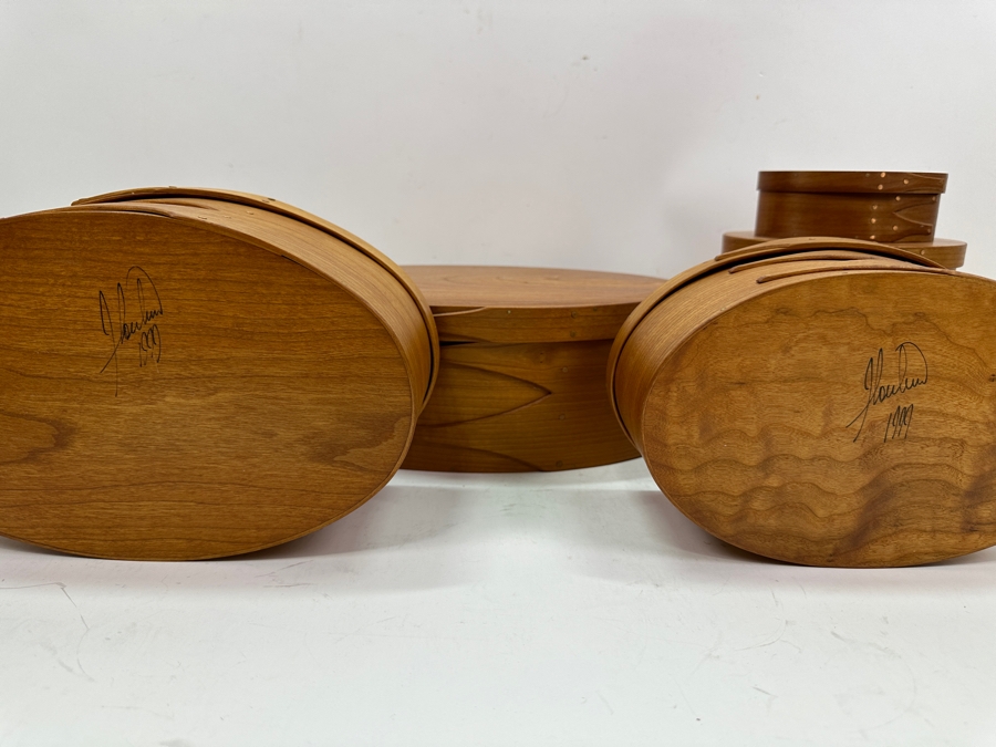 (6) Artisan Signed Wooden Nesting Boxes Each Individually Signed And Dated 1999 11.5'W x 7.5'D x 4'H [Photo 10]