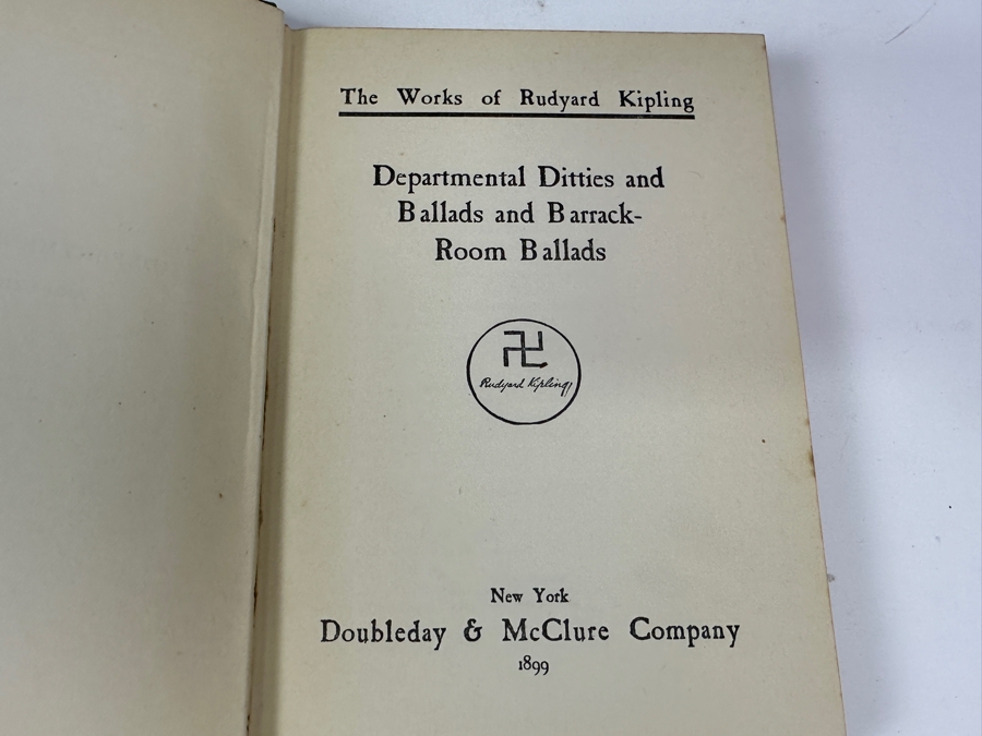 (15) Antique 1899 Hardcover Books: The Works Of Rudyard Kipling Including The Jungle Book New York Doubleday & McClure Company [Photo 11]