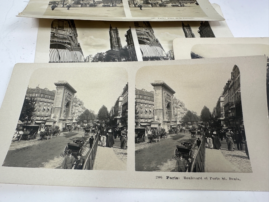 Antique Underwood & Underwood New York Stereoscope Viewer With (18) Antique Stereographs Cards Showing Early 1900s Scenes Of Paris, France - Neue Photographische Gesellschaft A. G., Steglitz-Berlin [Photo 15]