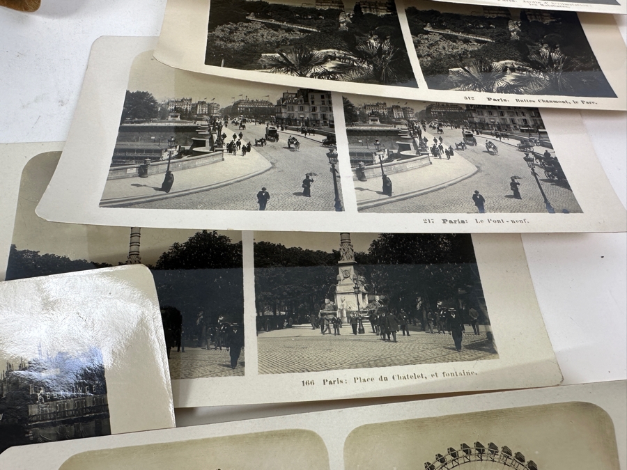 Antique Underwood & Underwood New York Stereoscope Viewer With (18) Antique Stereographs Cards Showing Early 1900s Scenes Of Paris, France - Neue Photographische Gesellschaft A. G., Steglitz-Berlin [Photo 12]