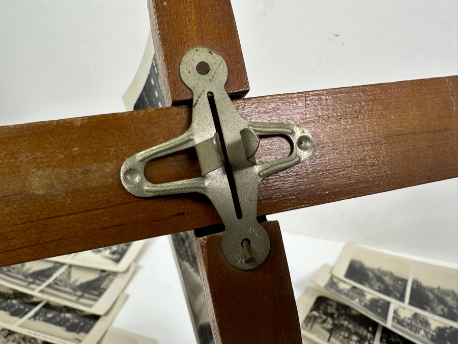 Antique Underwood & Underwood New York Stereoscope Viewer With (18) Antique Stereographs Cards Showing Early 1900s Scenes Of Paris, France - Neue Photographische Gesellschaft A. G., Steglitz-Berlin [Photo 9]