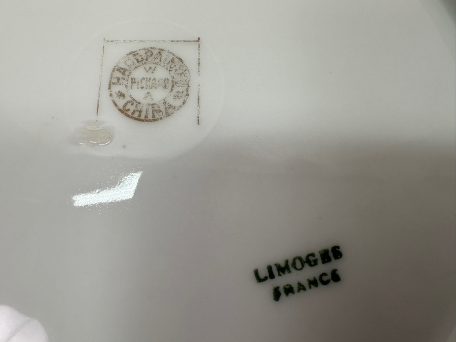 Limoges Handpainted Pickard Poppies Plate 8.5'W With Matching Creamer and Sugar Bowl [Photo 6]