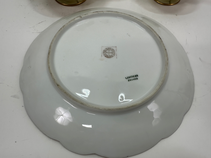 Limoges Handpainted Pickard Poppies Plate 8.5'W With Matching Creamer and Sugar Bowl [Photo 5]