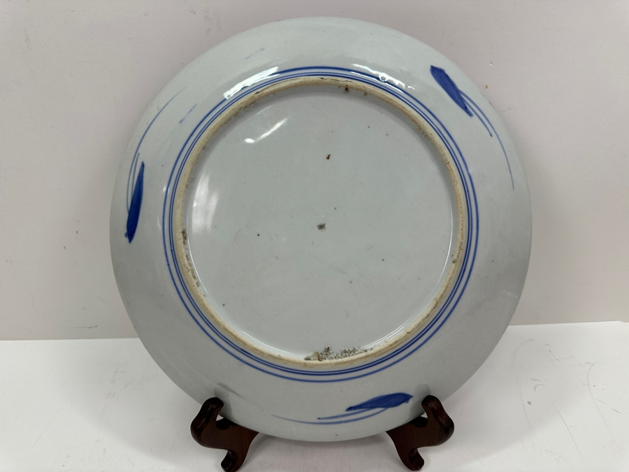 Vintage Japanese Hand Painted Imari Porcelain Charger Plate 12'W [Photo 6]