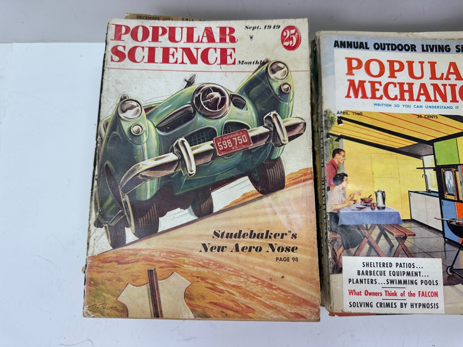 Collection Of Vintage Popular Science and Popular Mechanics Magazines From The 1940s & 1950s (Some Of The Covers Are Missing Or Damaged) [Photo 2]